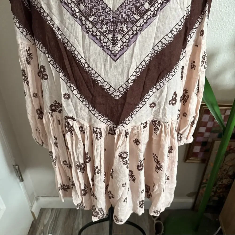 Free People From Your Heart Babydoll Mini Dress XS